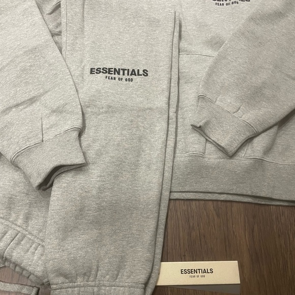 Essentials fear of god dark oatmeal hoodie and pants full set - Picture 2 of 4